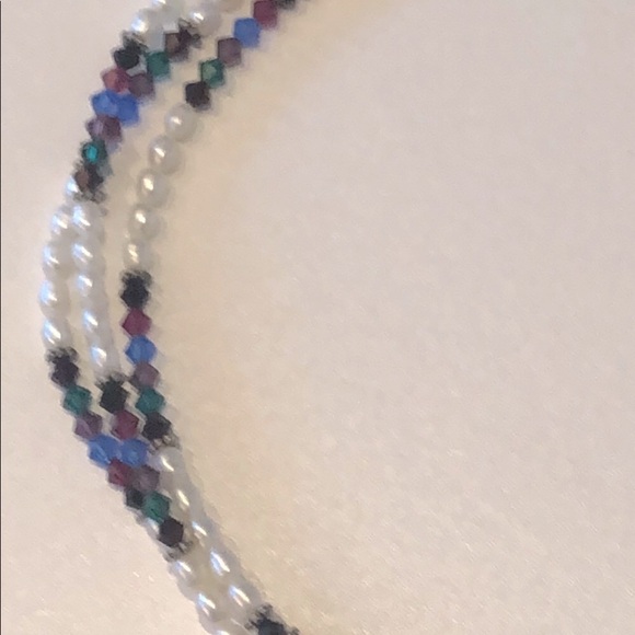🎁 Swarovski crystal, freshwater pearl necklace - Picture 2 of 9